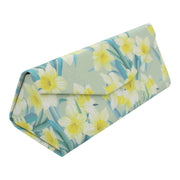Daffodil Print Glasses Case - Vegan Leather Magic Folding Hardcase